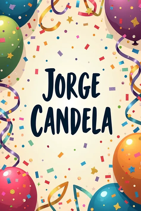 Happy birthday card that says Jorge Candela