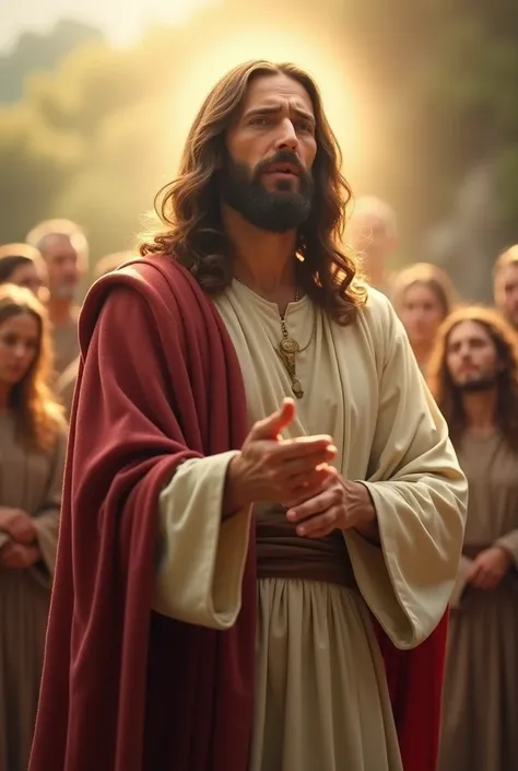 create an image of jesus speaking