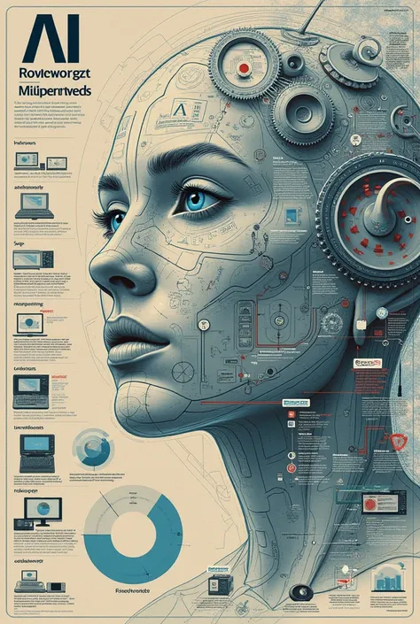  The historical development of AI "
Task :
 • the stages of development of AI technology  ( For example ,  from the first computer to modern neural networks)  to visualize by drawing .