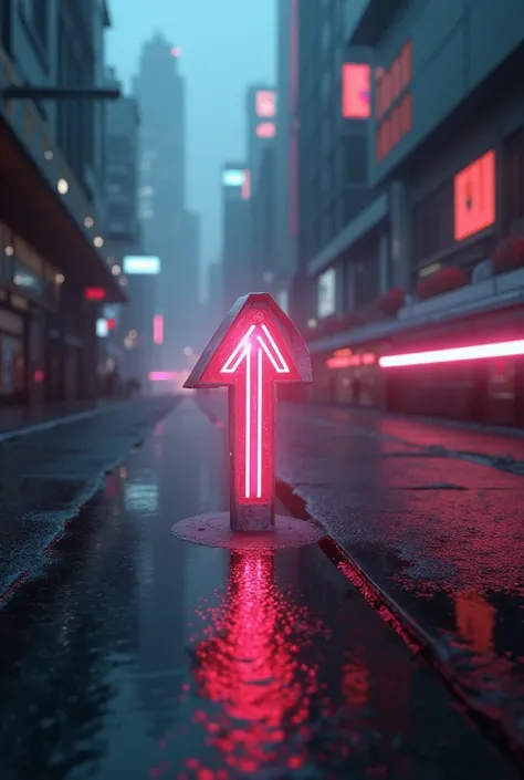 A single right-pointing arrow in [style: cyberpunk]"  