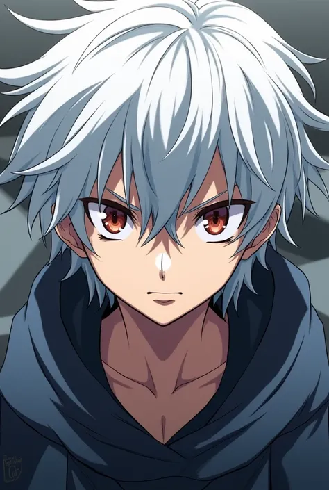 now with the same picture above make a killua with open eyes
