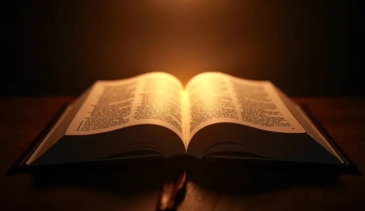 bible with glow, angled