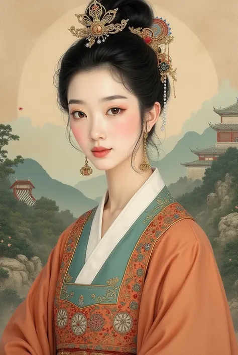 Ancient Korean beauty queen of the Kori Dynasty 