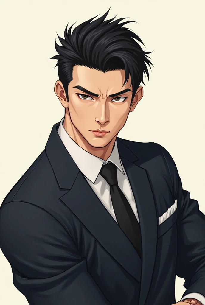 Black hair short hair macho handsome guy Pichi Pichi suit handsome guy　 Japanese　2D