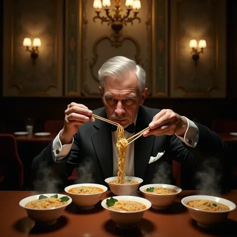 5 cups of ramen eating man 1920 by 1080