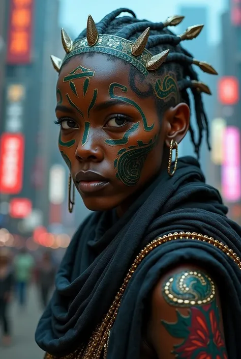 Africa tribe cyberpunk 