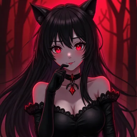  please create an image 。

gender: female age :20 years old, no race :succubus

The effect of hair color : black hair length : Long Hair Characteristics : with a sense of dynamism and reflection of light

Eye color : color that is in balance with hair colo...