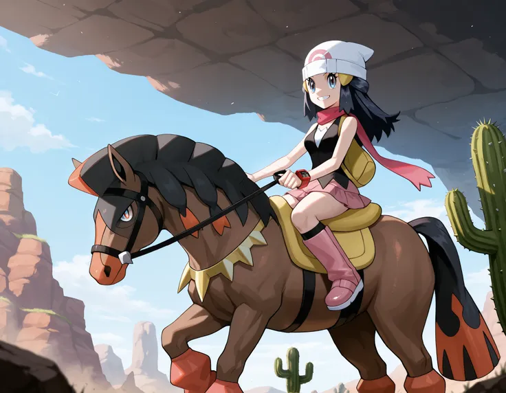 Hikari/Dawn from Pokemon, fourteen years oId, BREAK, masterpiece, best quality, (amazing quality), very aesthetic, absurdres, newest,highly detailed,high-resolution,close-up portrait,female,woman,(smile),(hikari/dawn:1.2),pokemon diamond pearl,adult young ...