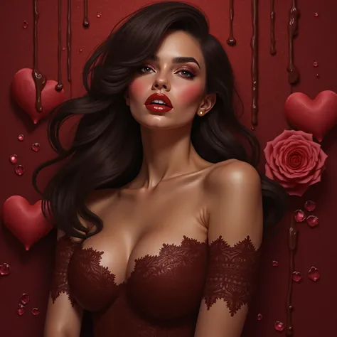 Valentine's Day chocolate woman