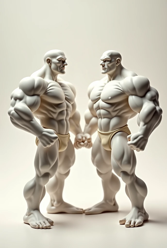 You can make two muscular milk boxes posing side by side