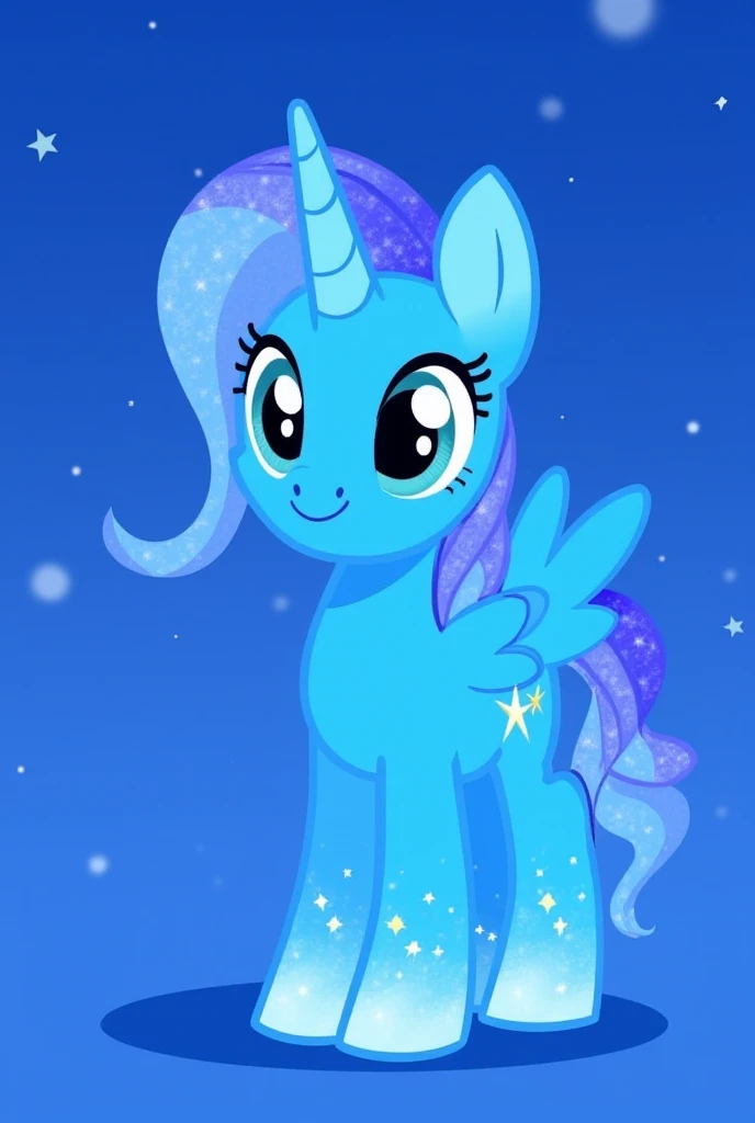 Of course!  Here you have your original pony of  *my little Pony*! 🦄✨

**name:** **Starlight** 🌟

**color:**  Starlight es de un hermoso color violeta suave, that evokes a starry sky .  His hair is a gradient between blue light blue and white ,  with spark...