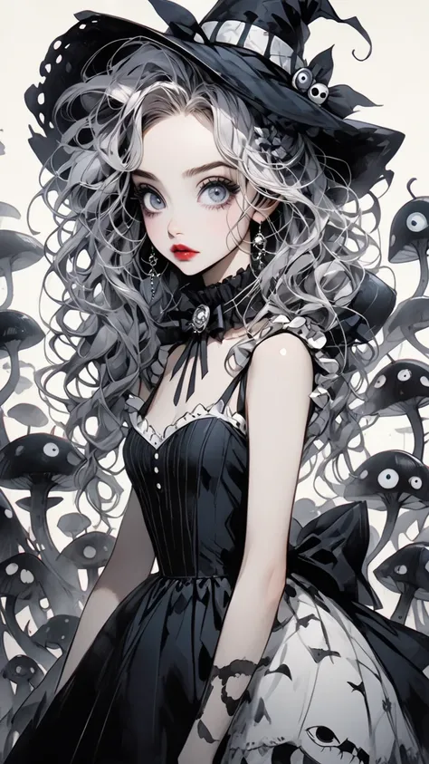 Tim Burton style 、 Young and beautiful