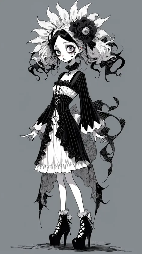 Tim Burton style 、 character design、