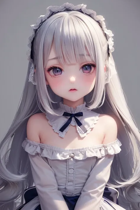 (doll-like lolita, porcelain skin, detailed dress, delicate facial features:1.3), (petit, ultra cute loli:1.3), (ultra cute loli face:1.3), (puffy eyes), ((masterpiece)), ((best quality)), ((ultra detailed)), ((exquisite)), ((depth)), ((crisp)), ((8k)), ((...