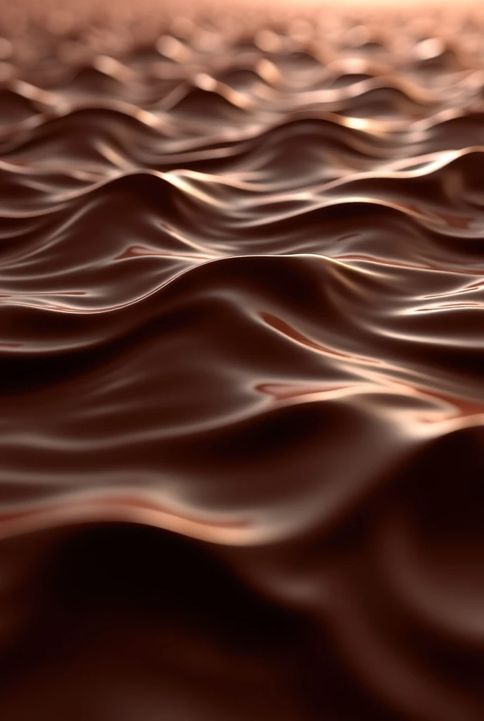 Entirely chocolate ocean with deep waves 
