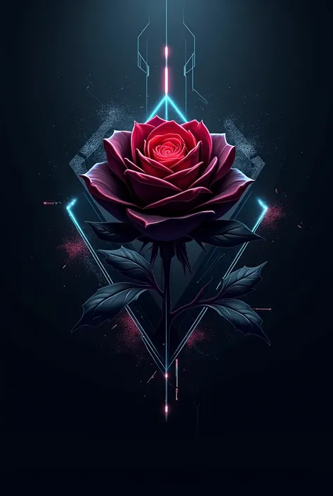 E-Sport team logo related to Black roses plus geek