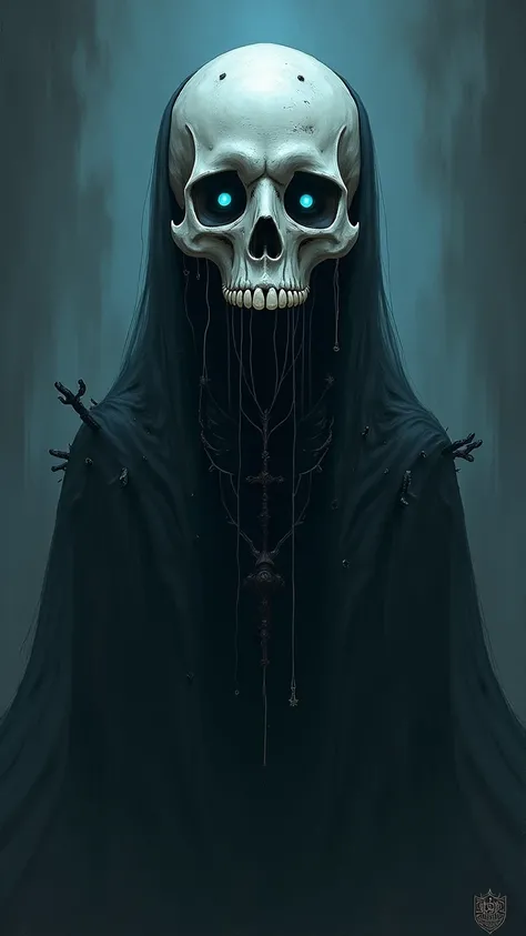 Death's Head, blue , More, grim, mystical