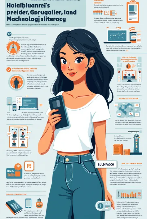 An infographic about someone who is Media, information and technology literacy 