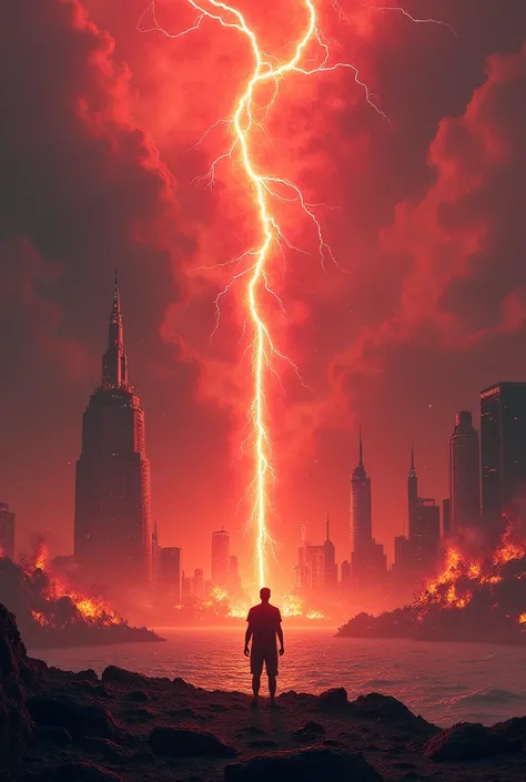 "A dystopian vision of the world on the brink of annihilation. Skyscrapers crumbling, flames consuming once-thriving cities, and the sky filled with cracks of red lightning. Gigantic waves rise as the ocean rebels, and islands begin to sink. Advanced techn...