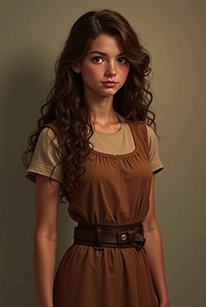  I'm a dnd halfing I'm 20 years old and I weigh 16 kg .  I'm not very tall ,  but for my race I'm average  (90 cm tall ).  I have long wavy brown hair that reaches below my shoulders and my eyes are so dark brown that many call them black.  A very light br...