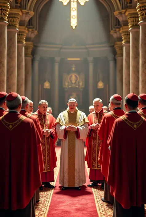 The Pope in front of Bishops and Pastors