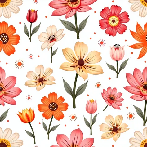 high quality modern cloth design with big flowers equally spread