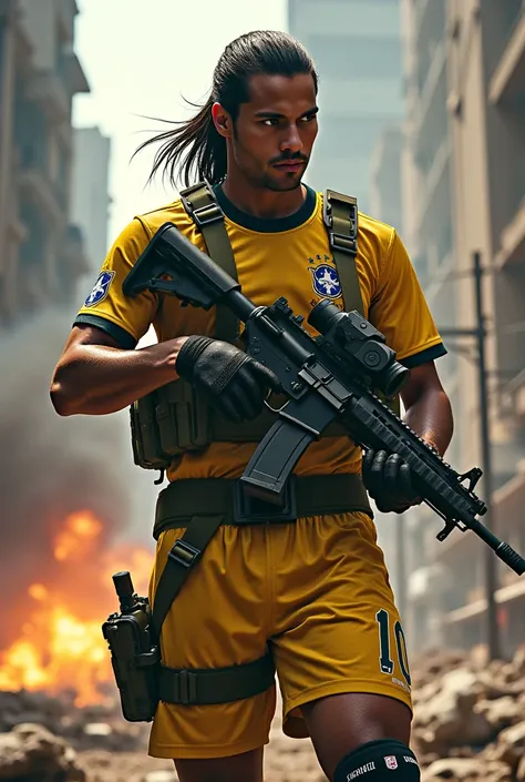 Ronaldinho Gaúcho as operator of the game Call of Duty