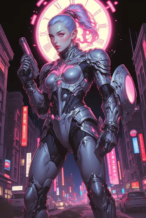 Cyberpunk Cinderella – Neon Warrior"
Cinderella is reimagined as a futuristic anime heroine. She wears a sleek, cyberpunk warrior fusion suit, blending elegance and combat utility. The suit is a mix of metallic silver and glowing blue neon details, with hi...