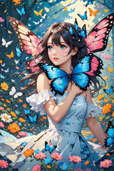 Broken  butterfly with broken wings