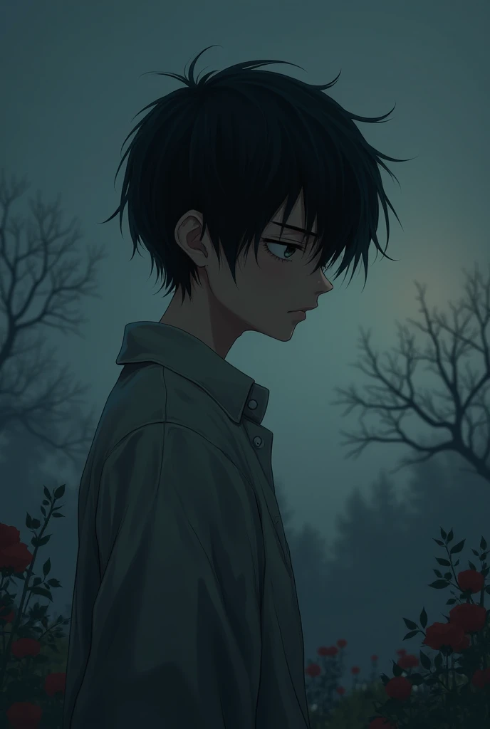 anime sad boy 