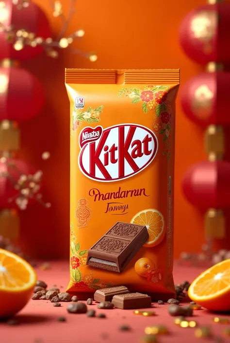 Nestle Kit Kat with new flavor "Mandarin Orange" during chinese new year