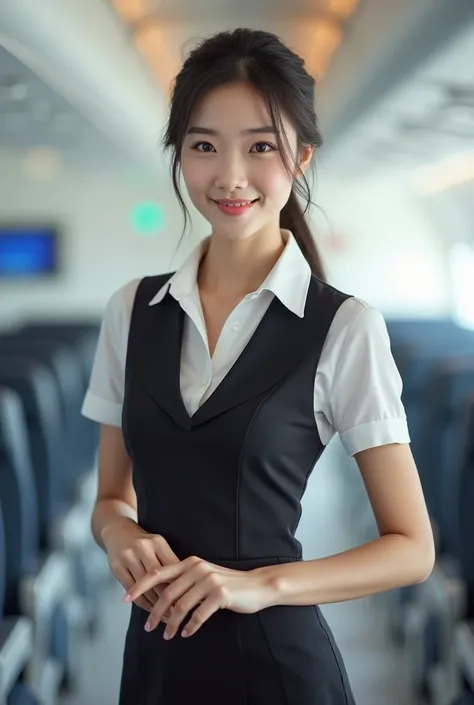 Pretty Korean flight attendant