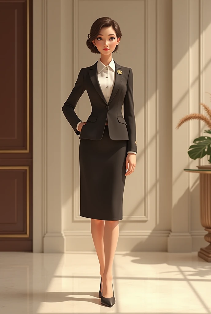 You can make an animated image of the dress code for hostesses other than anime