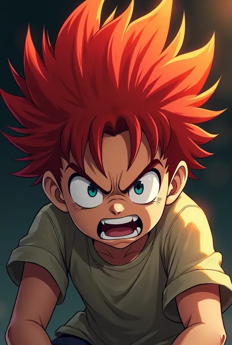 Angry Angry Anime Red Haired Boy 