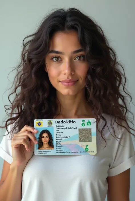 I want a Brazilian ID from a brunette and curly woman only the ID 