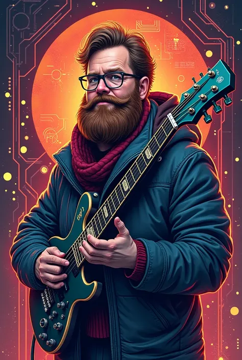 The Tech Bard (logo with a chubby Welsh guy, short brown hair, short beard and glasses)