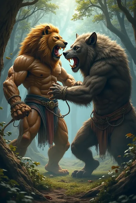 Lion man vs werewolf