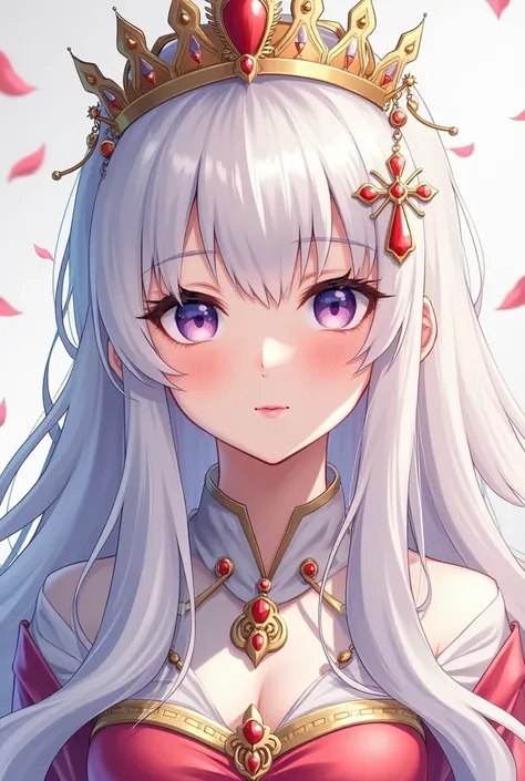 anime girl with long hair wearing a tiable and a crown, an anime drawing by Yang J, pixiv, fantasy art, ((a beautiful fantasy empress)), beautiful anime portrait, guweiz, detailed digital anime art, detailed portrait of anime girl, beautiful anime woman, s...