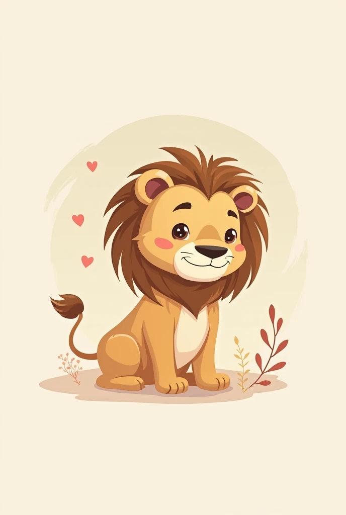 Logo of a lion that gives tenderness