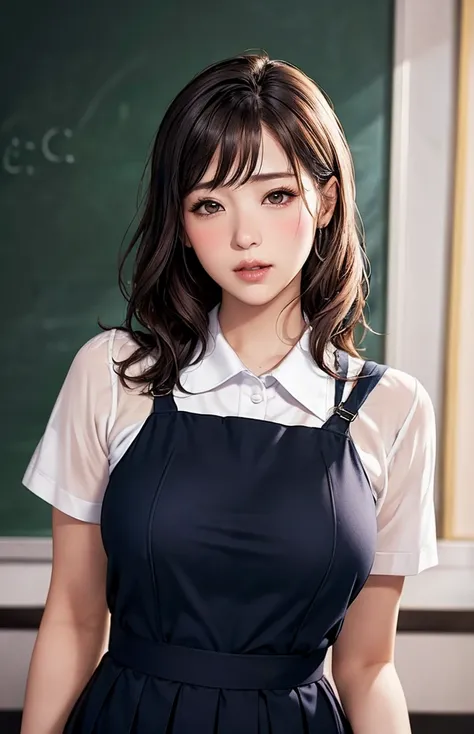 女性 teacher  , navy colored clothing 、chinese buns
((( Masterpiece))), ((  top quality)), (( 複雑な Details)), ((  super realistic realism )), ,  mature woman,   mature woman,   see through,    high definition  , illustration, 1人の mature woman,    perfect hand...