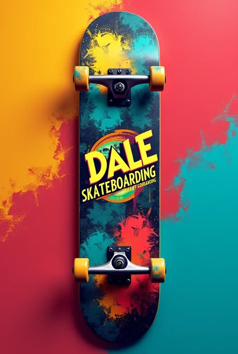 Um skate com as palavras DALE skateboarding