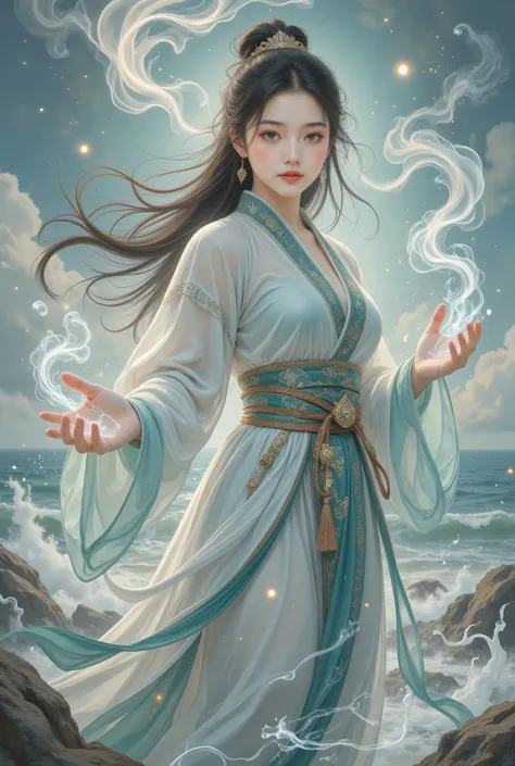 1 girl,hanfu,realistic,
(Masterpiece, high quality, best, official art, beautiful and beautiful, long-term contact:1.2),smooth movement,charming patterns,
1 girl,jade eyes,long black hair,
Portrait,alone,upper body,watching audience,detailed background,det...