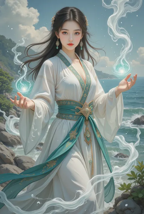 1 girl,hanfu,realistic,
(Masterpiece, high quality, best, official art, beautiful and beautiful, long-term contact:1.2),smooth movement,charming patterns,
1 girl,jade eyes,long black hair,
Portrait,alone,upper body,watching audience,detailed background,det...