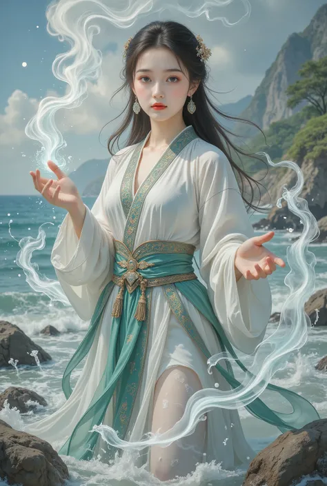1 girl,hanfu,realistic,
(Masterpiece, high quality, best, official art, beautiful and beautiful, long-term contact:1.2),smooth movement,charming patterns,
1 girl,jade eyes,long black hair,
Portrait,alone,upper body,watching audience,detailed background,det...