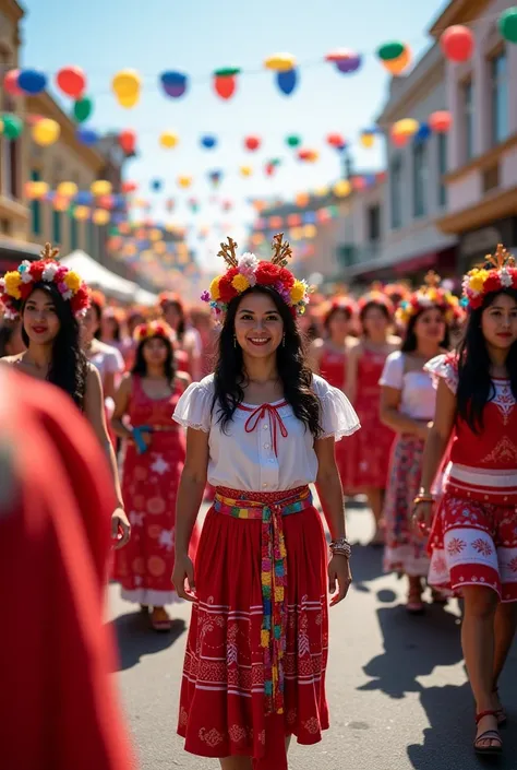 *The Venezuelan Chinita Fair**:  Look for images of this holiday ,  that include colorful decorations ,  processions and cultural activities