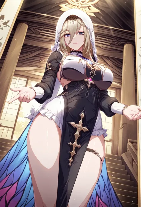 score_9, score_8_up, score_7_up, score_6_up, an Aponia Woman from (Honkai Impact), soucer_anime, sharp_LASCALAE, ultra sharp focus,, tools, more_details_x l, details:1.5, anime, ((temple, interior, Standing))，（(Illustrations , Artgerm))，（Really, sense of r...