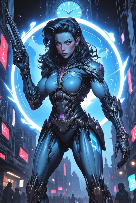 Cyberpunk Cinderella – Neon Warrior"
Cinderella is reimagined as a futuristic anime heroine. She wears a sleek, cyberpunk warrior fusion suit, blending elegance and combat utility. The suit is a mix of metallic silver and glowing blue neon details, with hi...