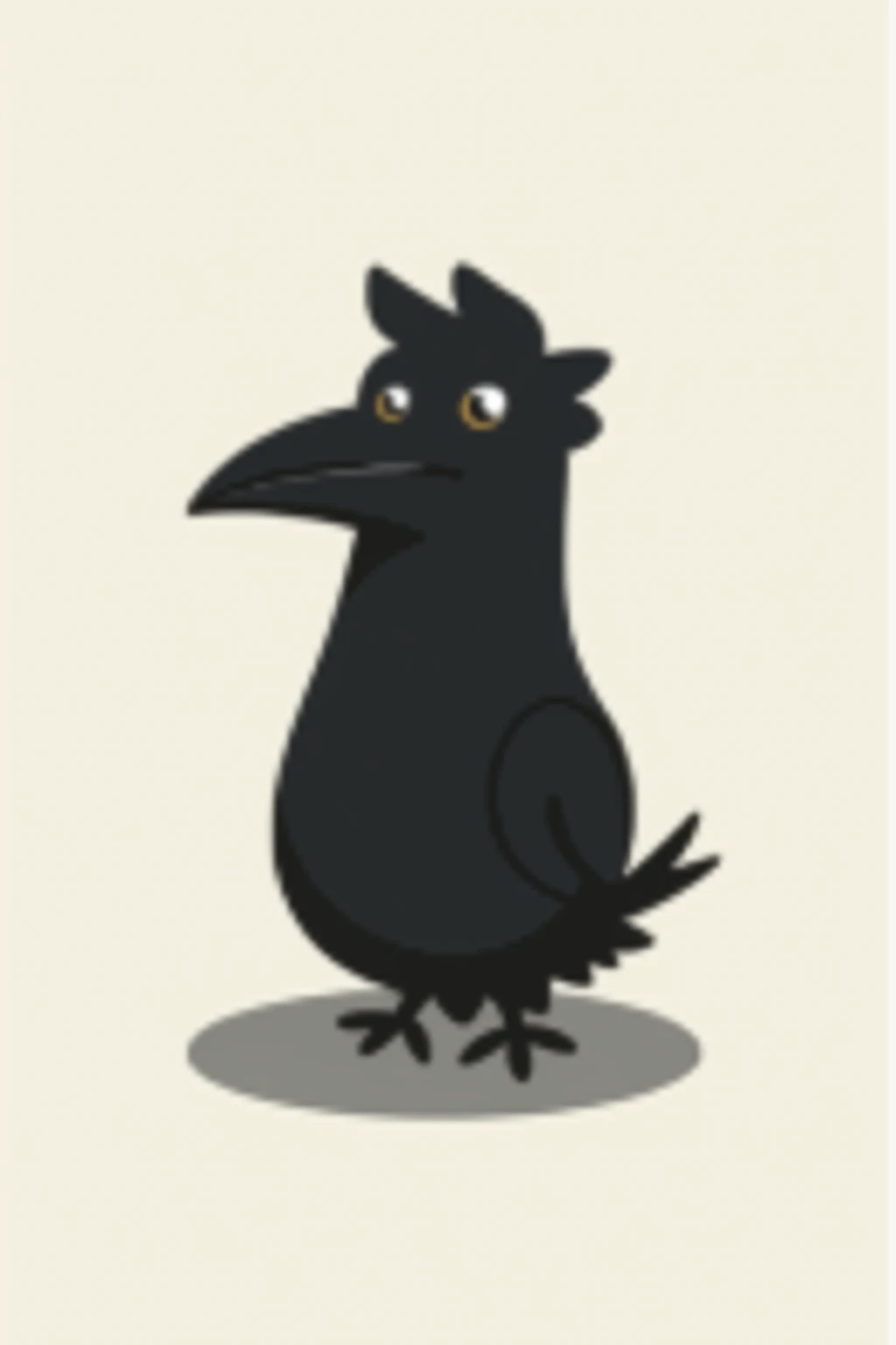 Crow minimalist cartoon style 