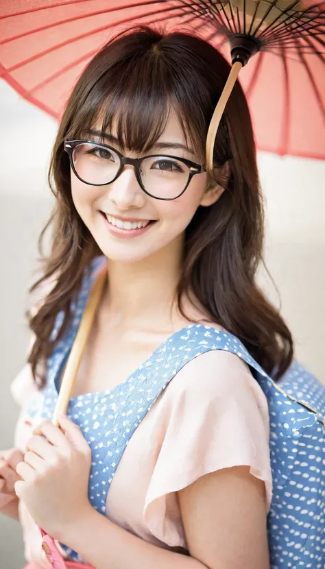  beautiful, young,  girl, gal fashion , Japanese,smile,Glasses