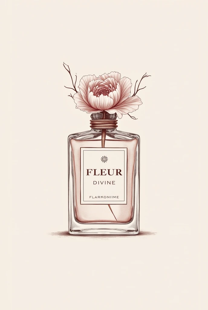  A logo for my perfume business called "Fleur Divine    " Motto:     elegant and sophisticated , in perfume bottles